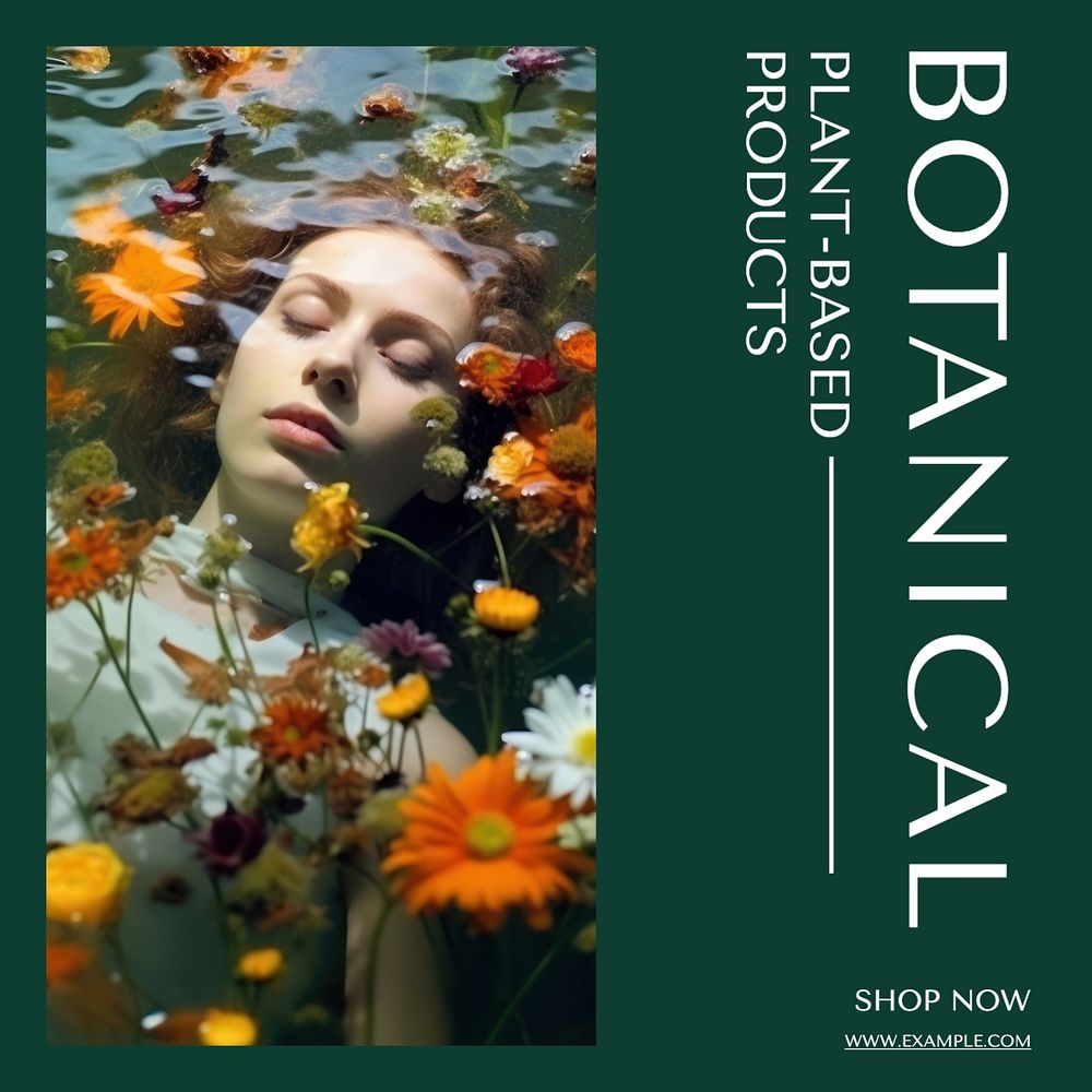 Botanical products Instagram post template