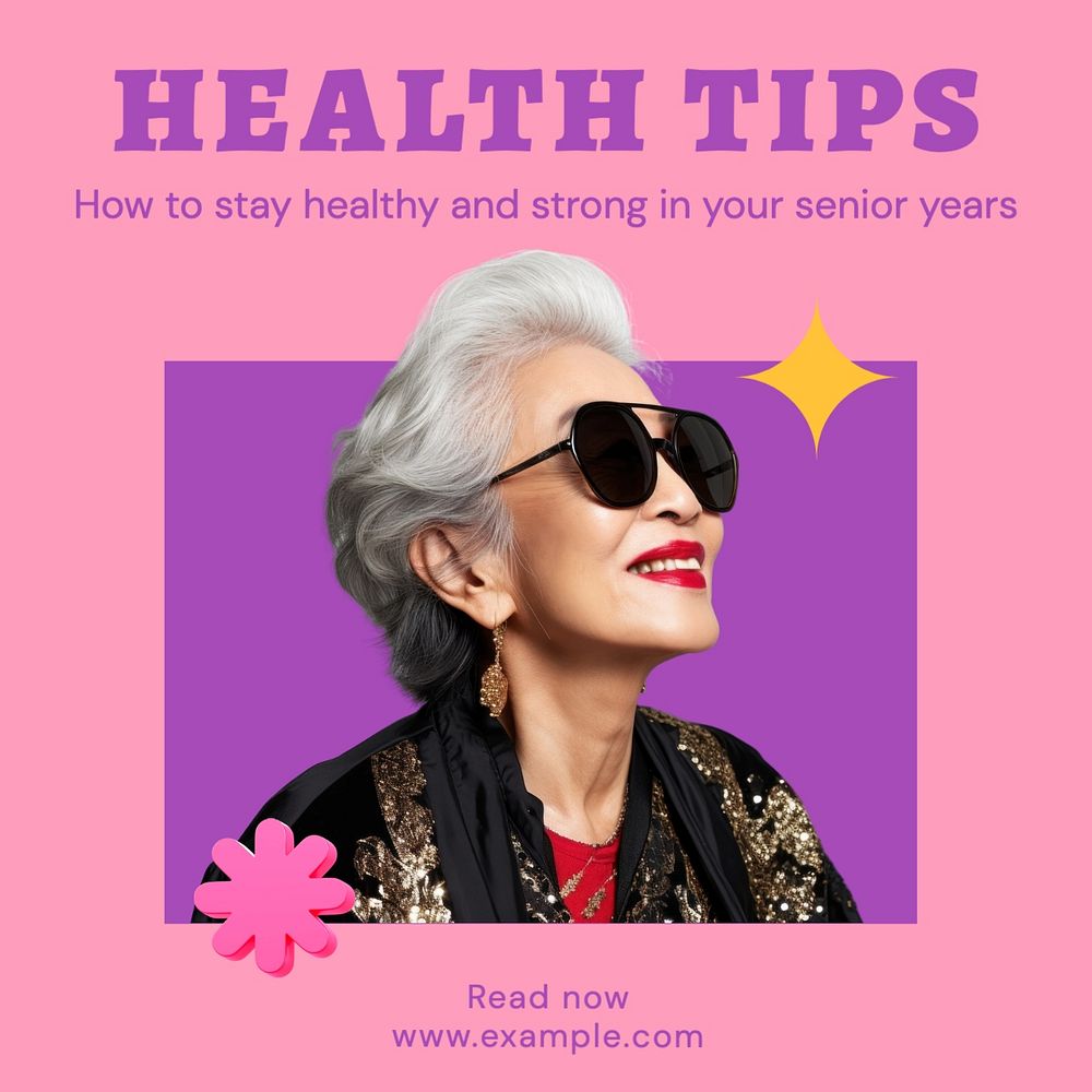 Health tips Instagram post template