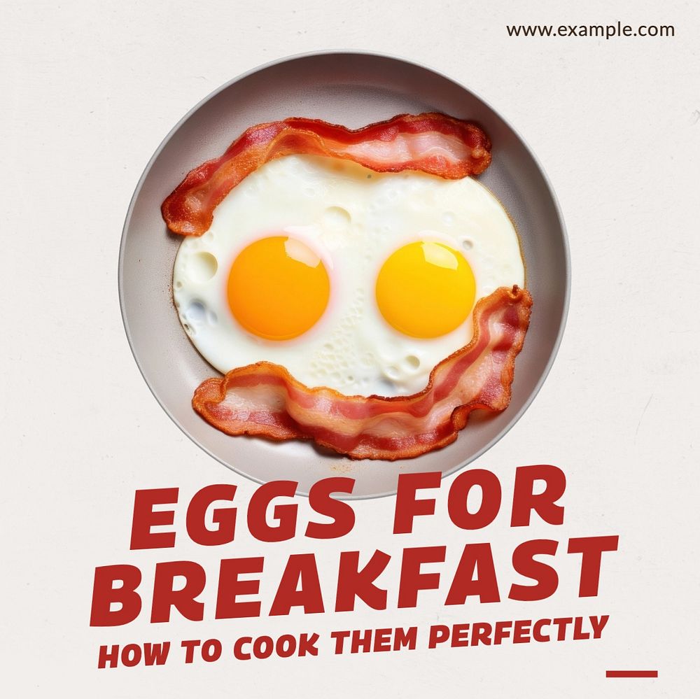 Egg cooking tips Instagram post template