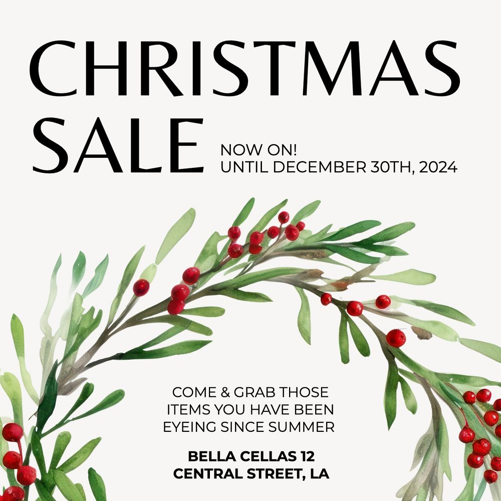 Christmas sale Instagram post template