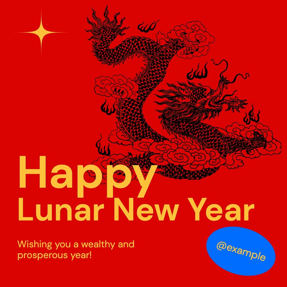 Lunar New Year Instagram post template