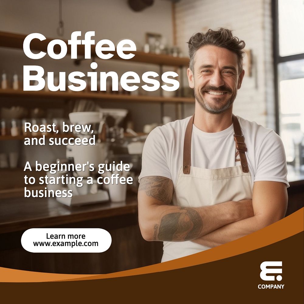 Coffee business Instagram post template