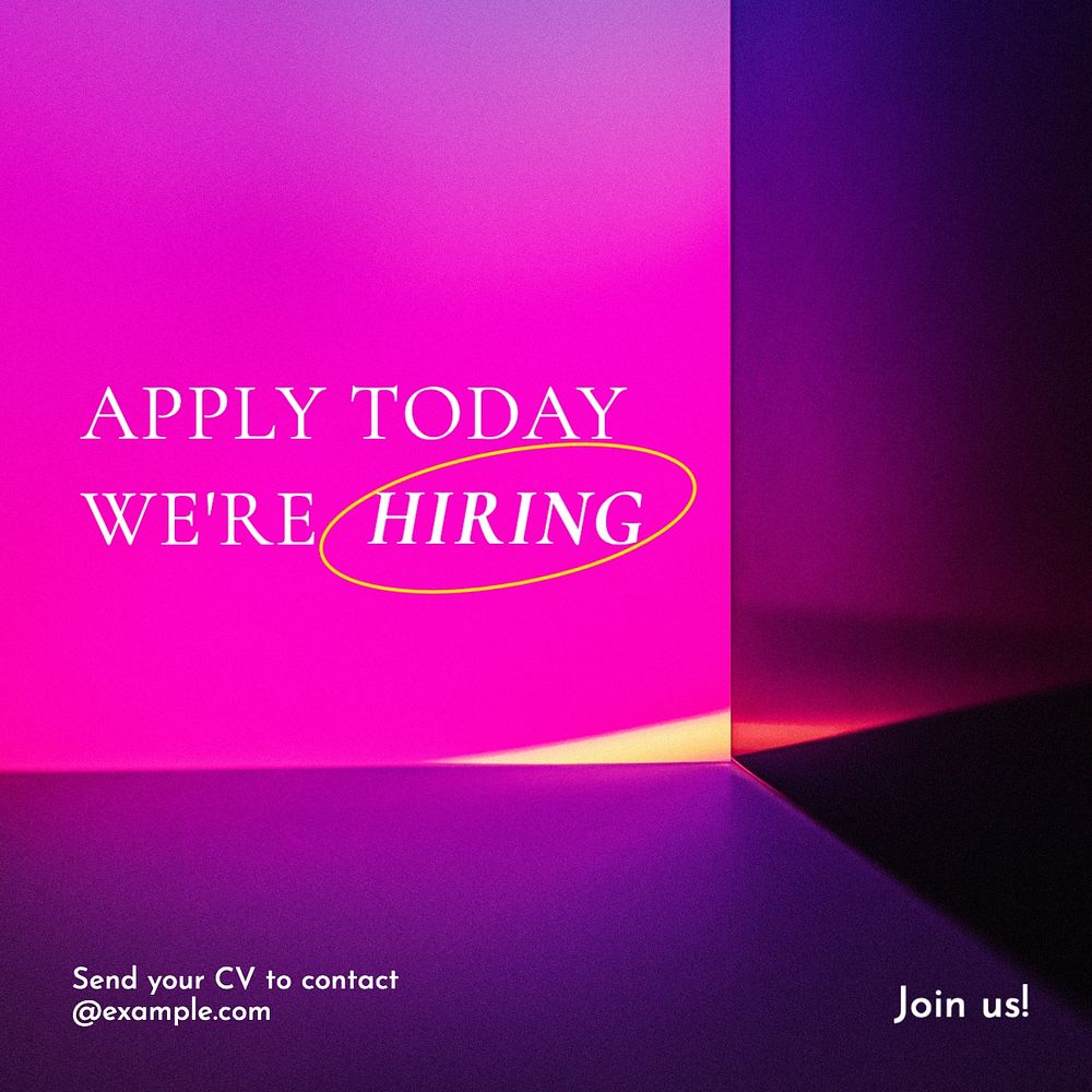 We're hiring Instagram post template