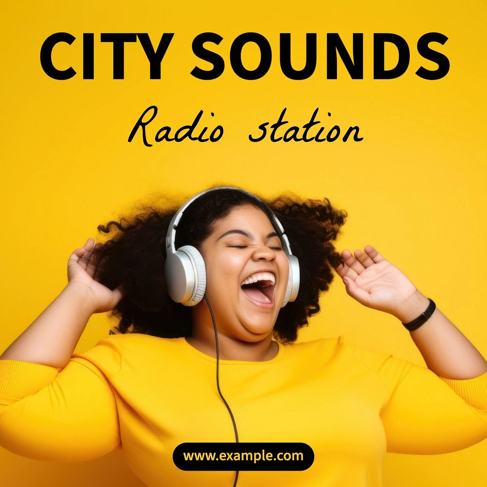 City sounds Instagram post template