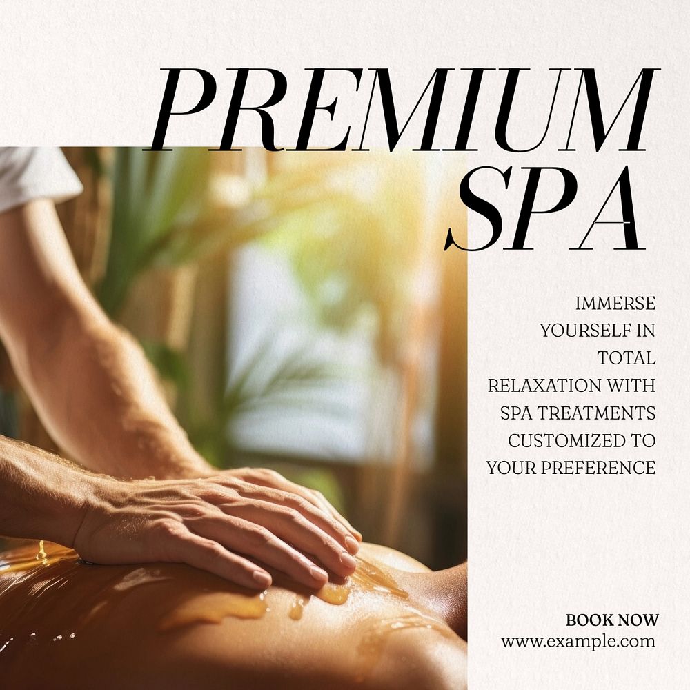 Premium spa Instagram post template