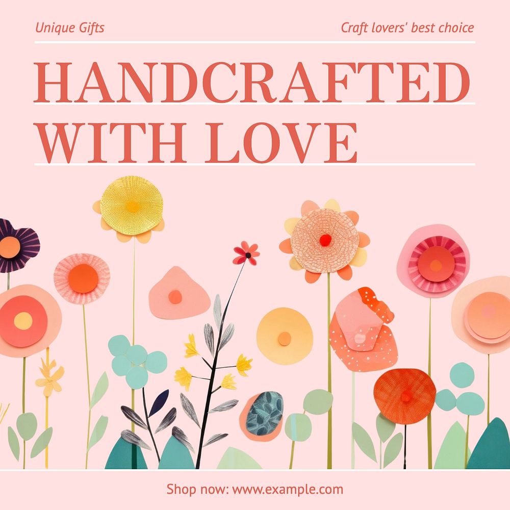 Handmade gift Instagram post template