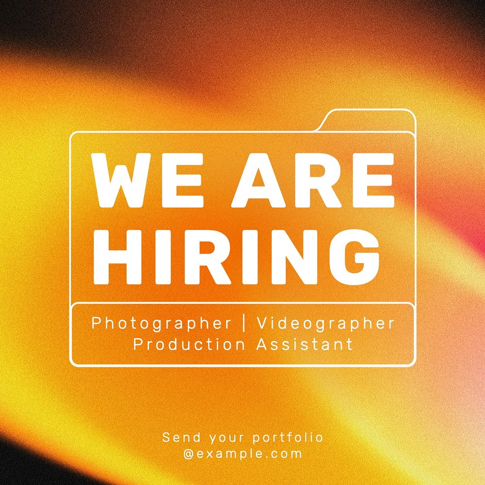 We are hiring Instagram post template