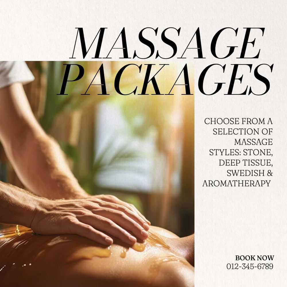 Massage packages Instagram post template