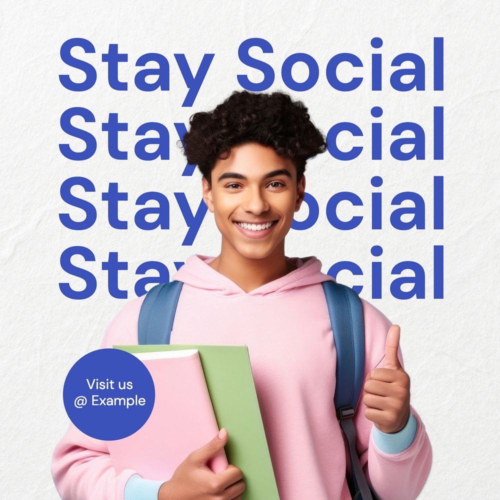 Stay social Instagram post template