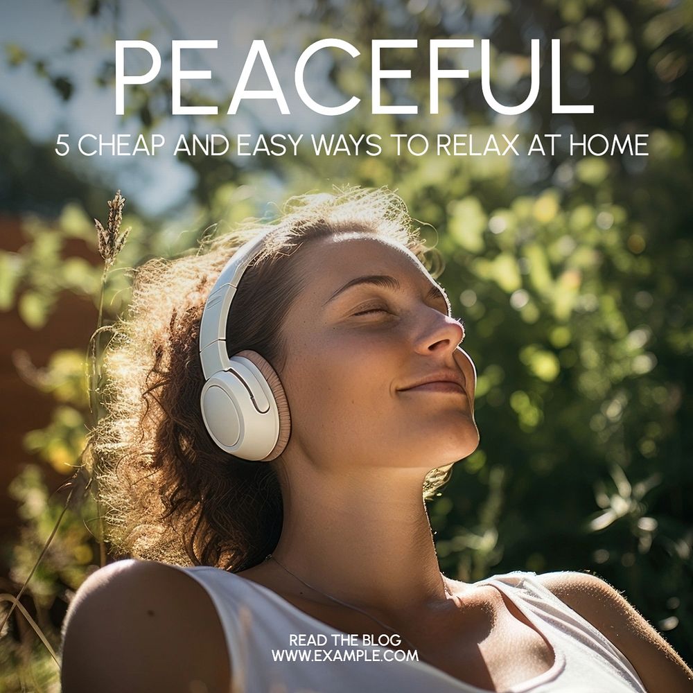 Peaceful home Instagram post template