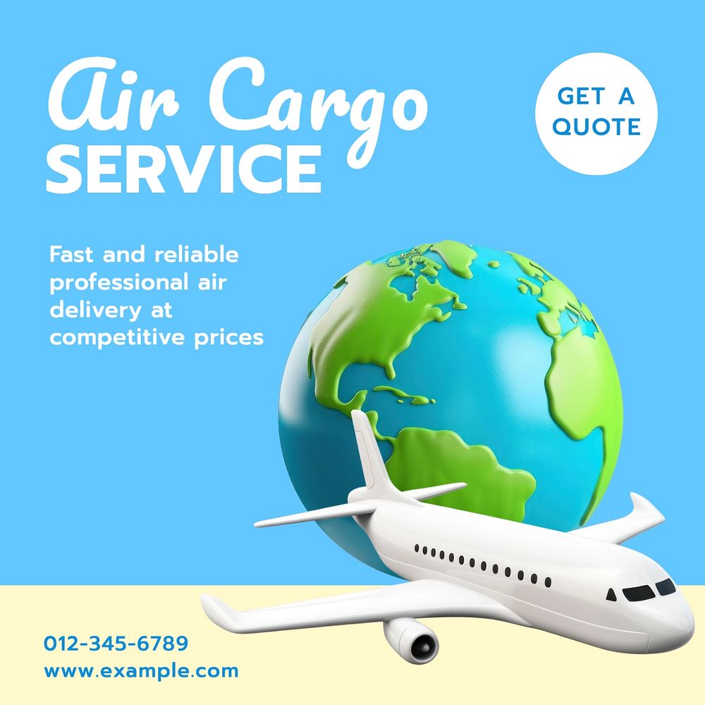 Air cargo service Instagram post template