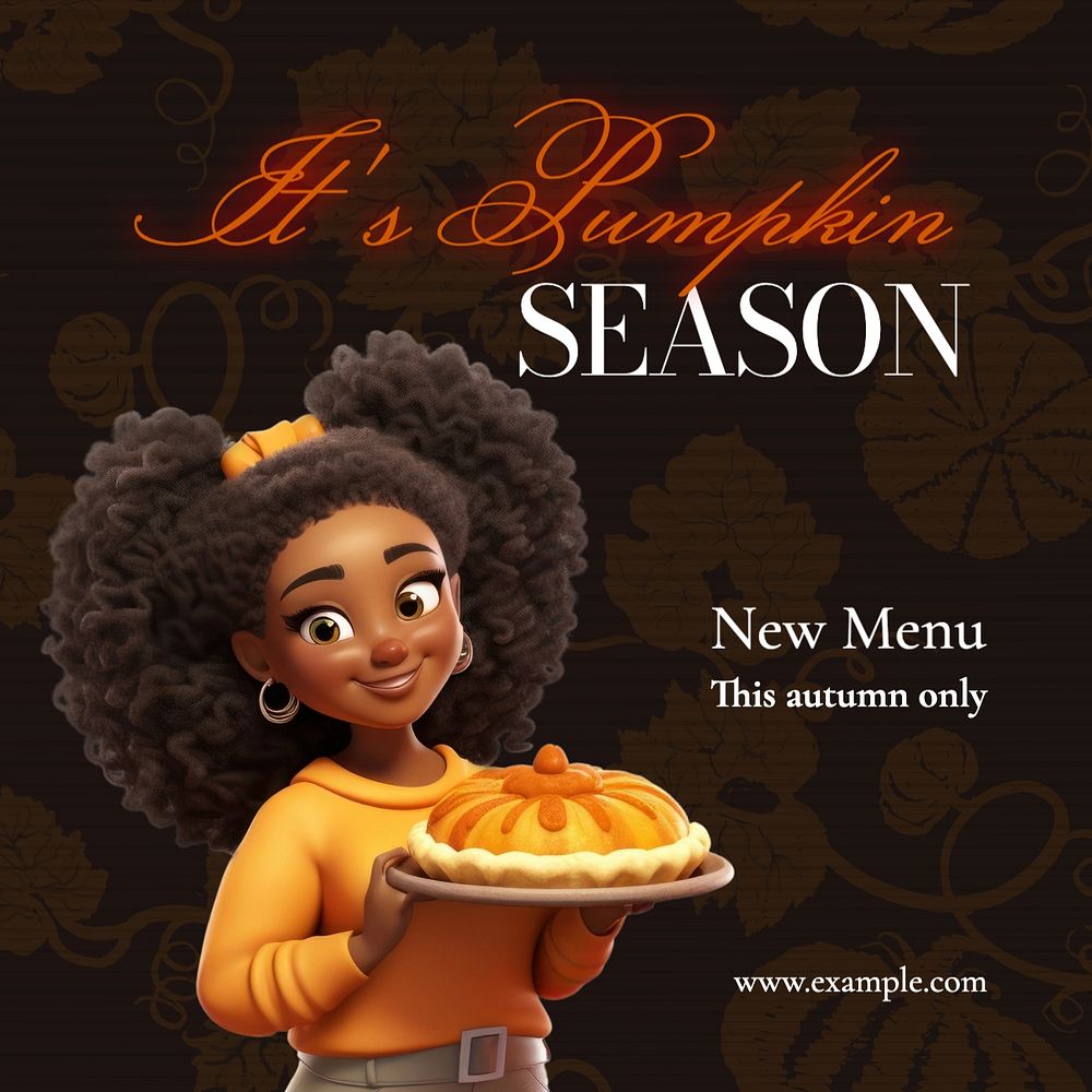 New autumn menu Instagram post template