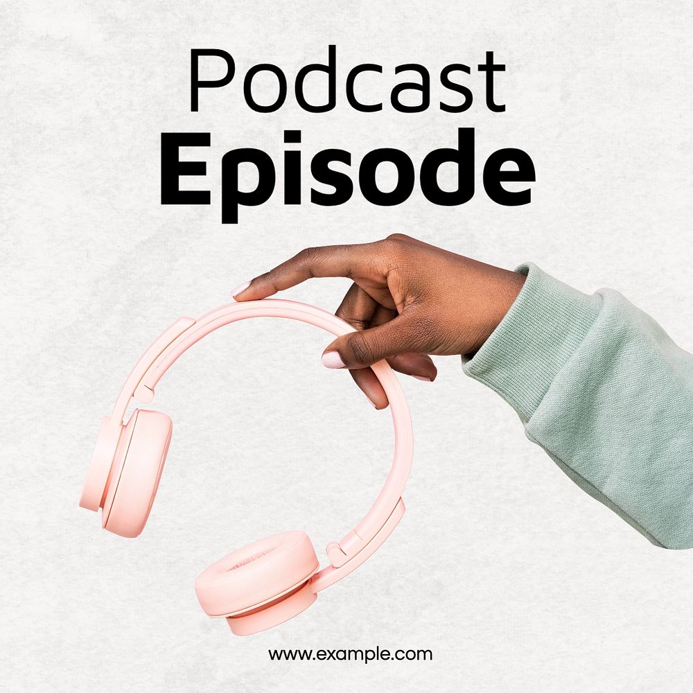 Podcast episode Instagram post template