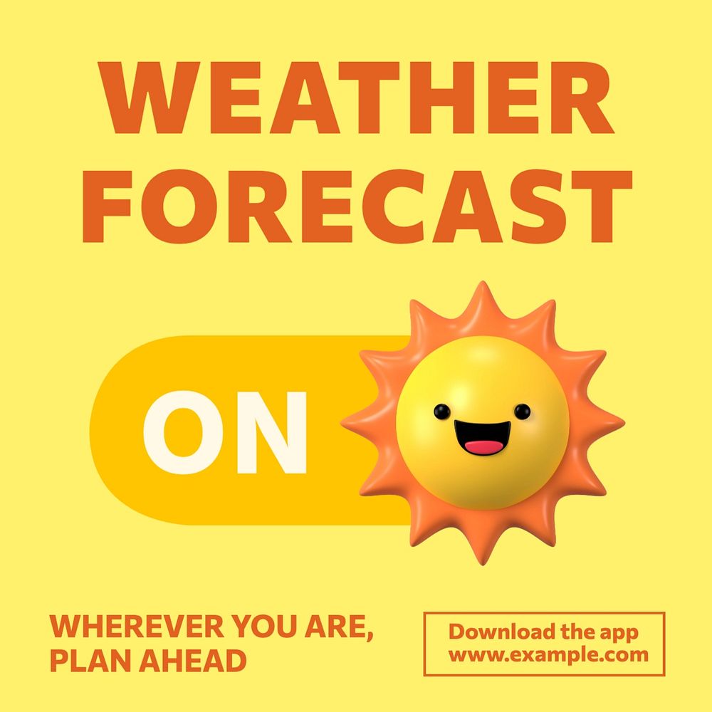 Weather forecast Instagram post template