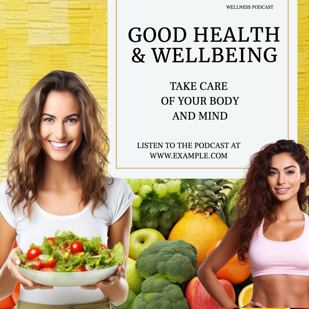 Health & wellbeing Instagram post template