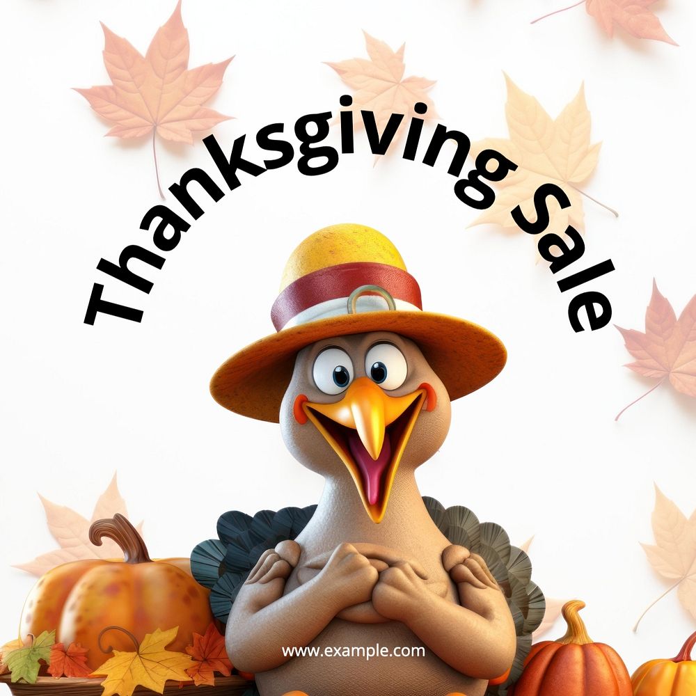 Thanksgiving sale Instagram post template