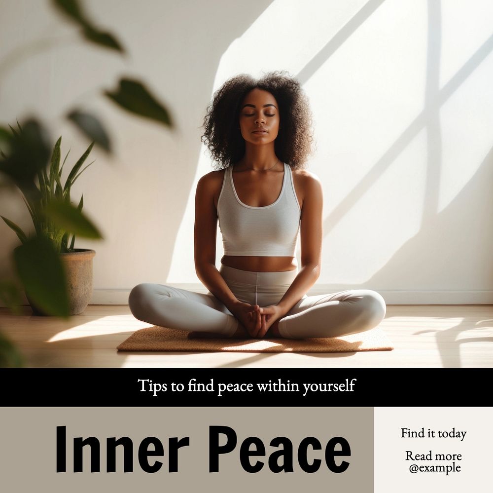 Meditation guide Instagram post template