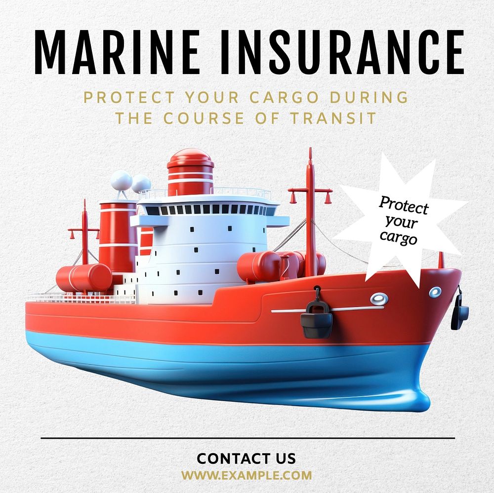 Marine insurance Instagram post template