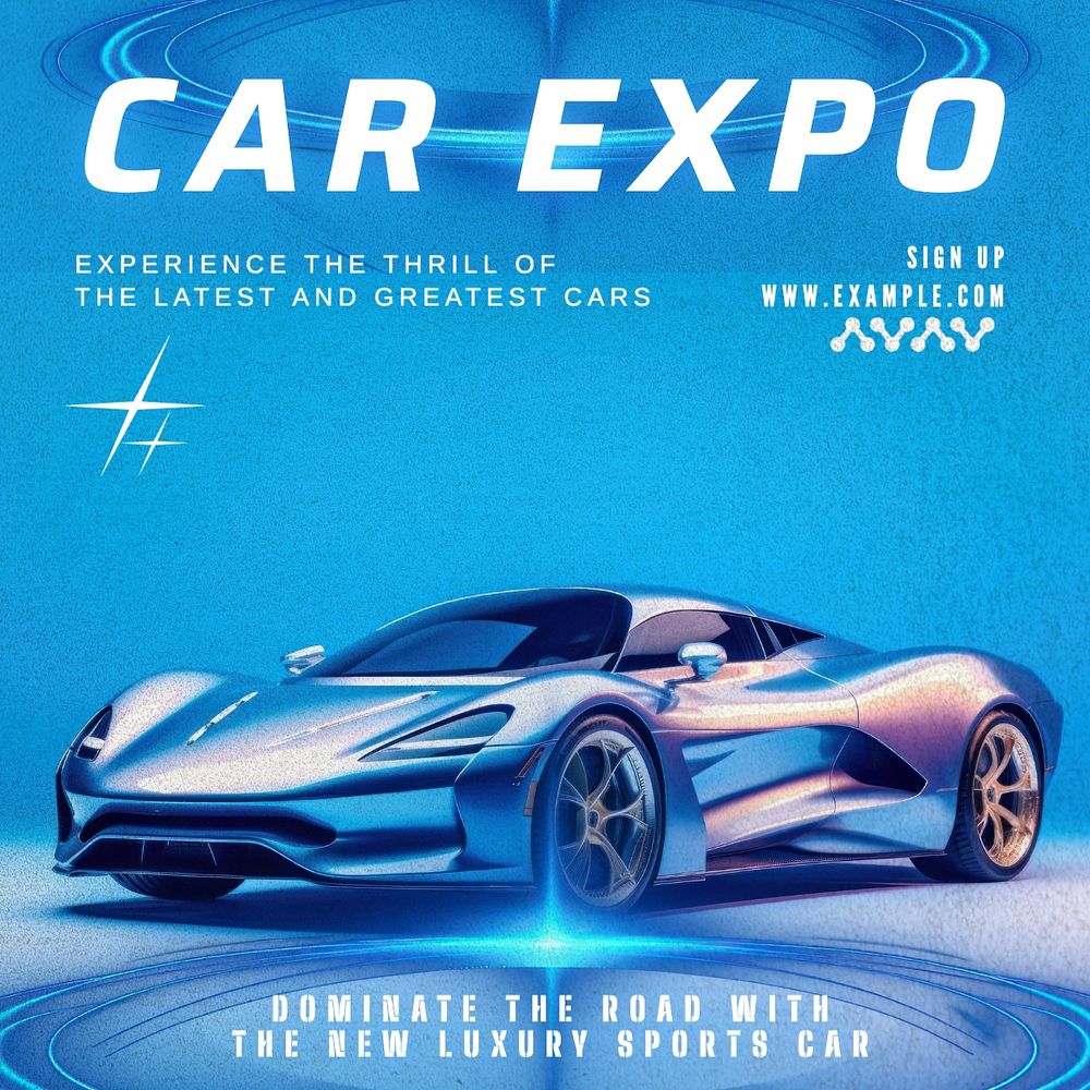 Car expo Instagram post template