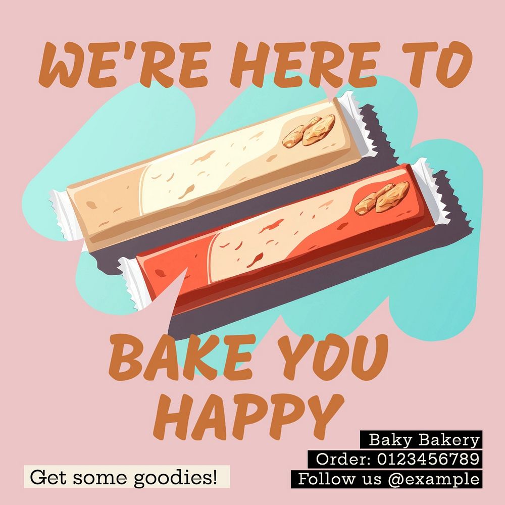 Bakery shop Facebook post template