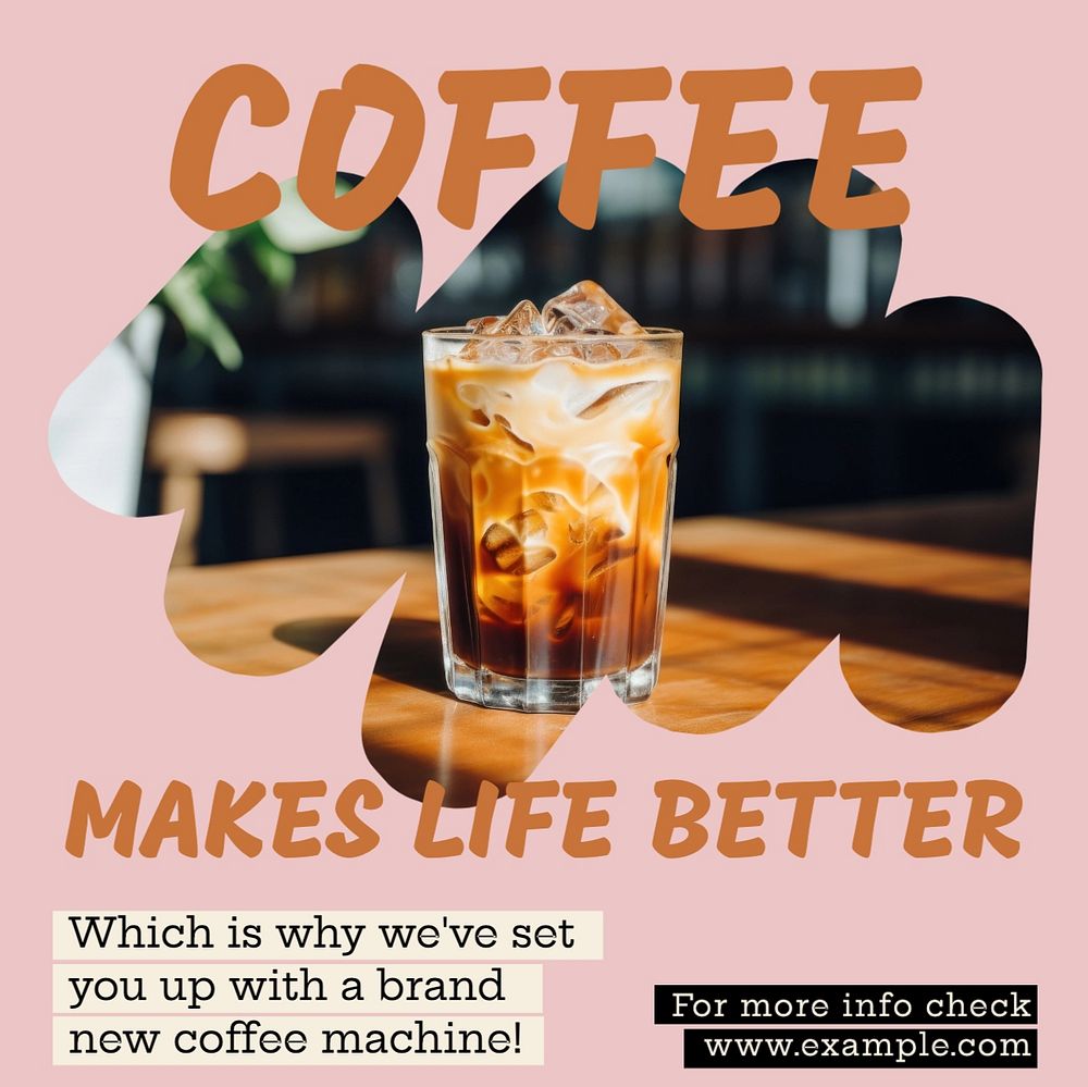 Coffee machine Facebook post template