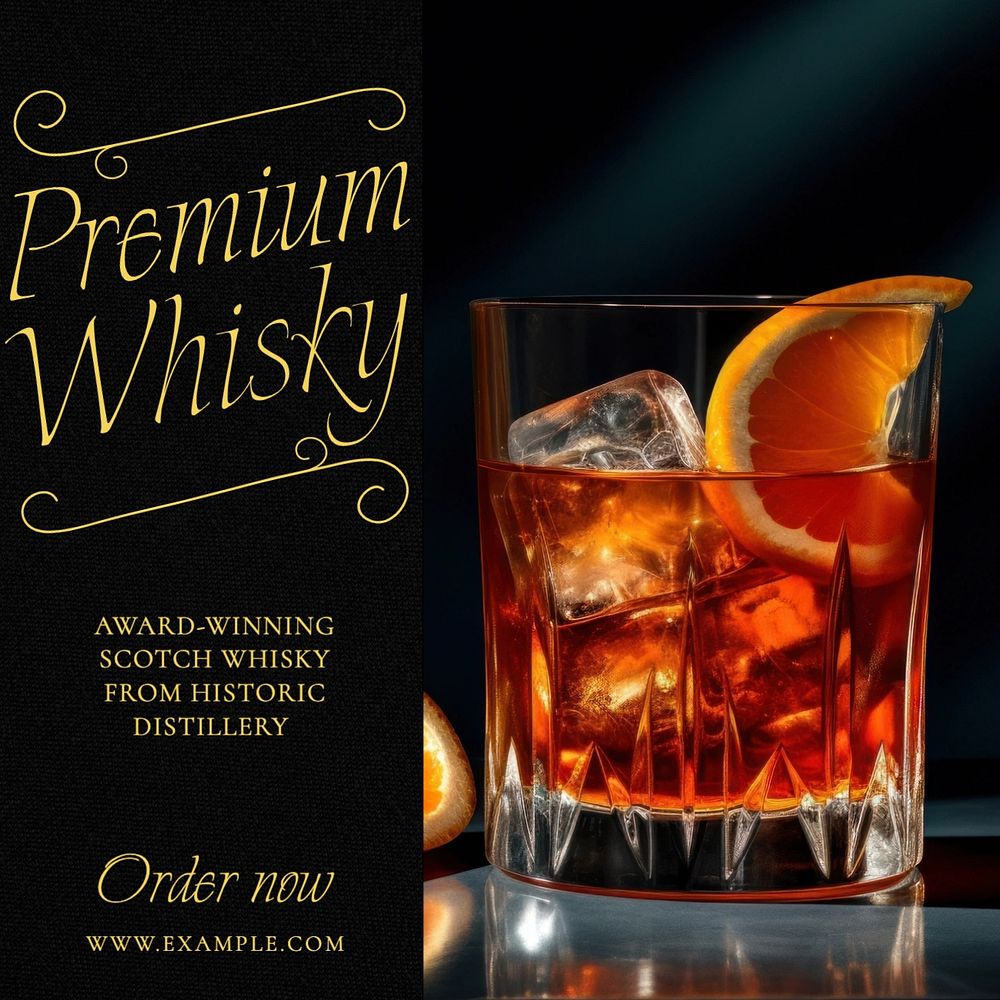 Premium whisky Instagram post template