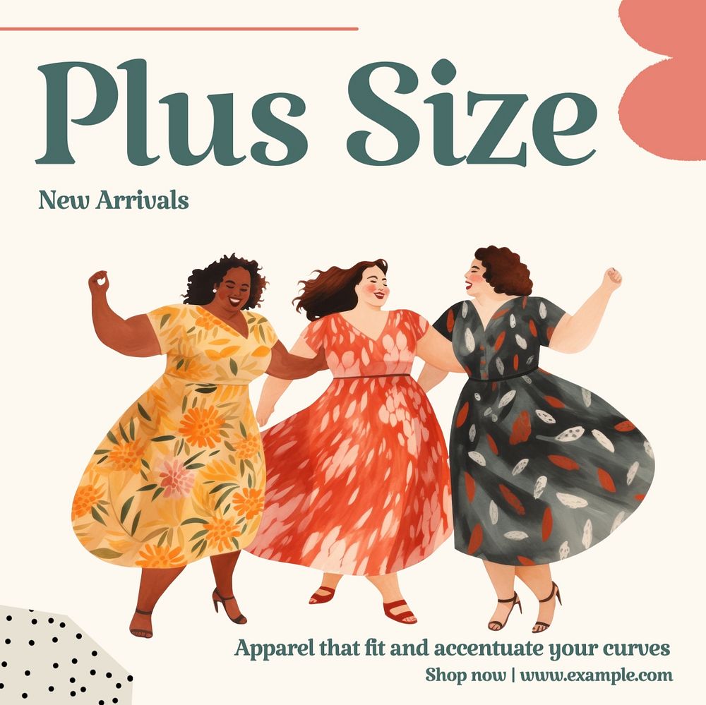 Plus size fashion Instagram post template