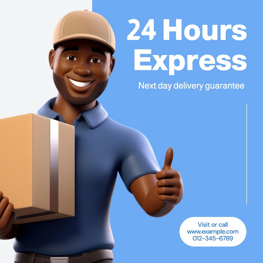 Express delivery Instagram post template