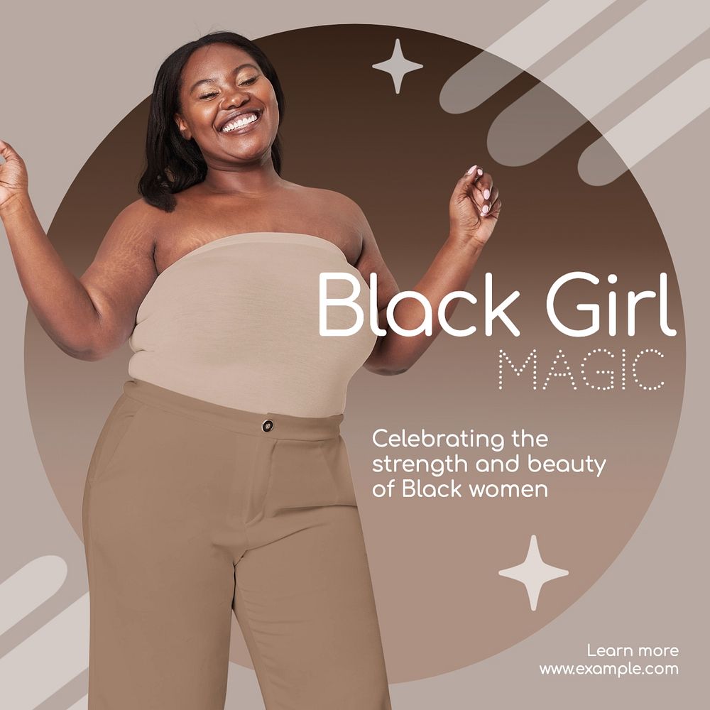 Black girl magic Facebook post template