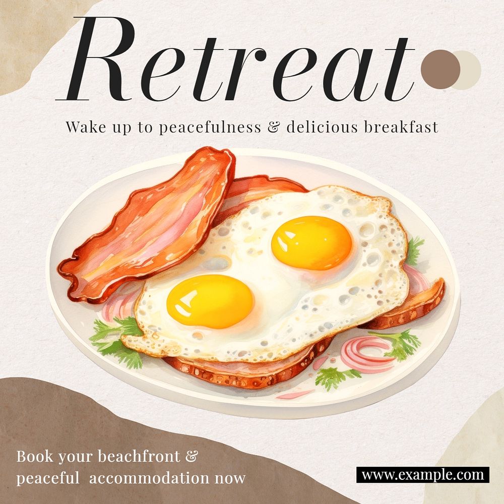 Wellness retreat Instagram post template