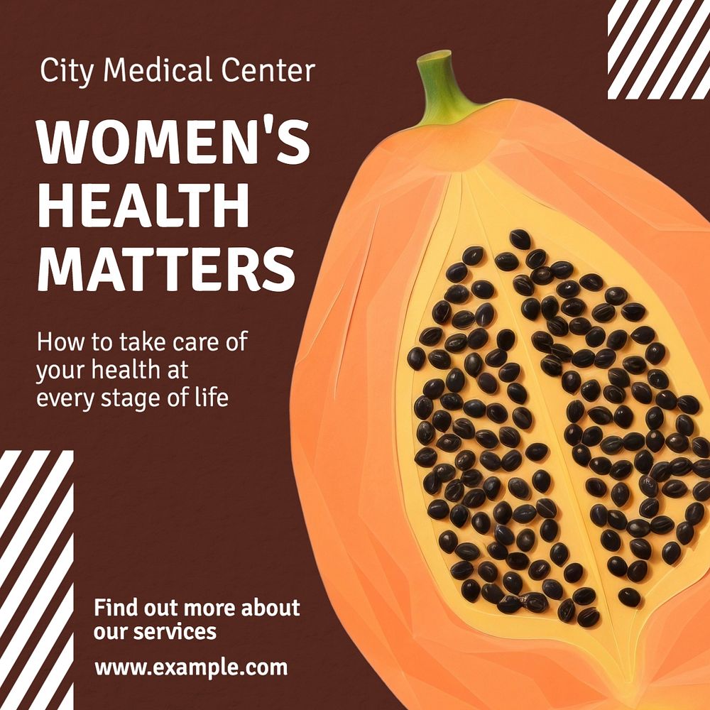 Women's health matters Facebook post template