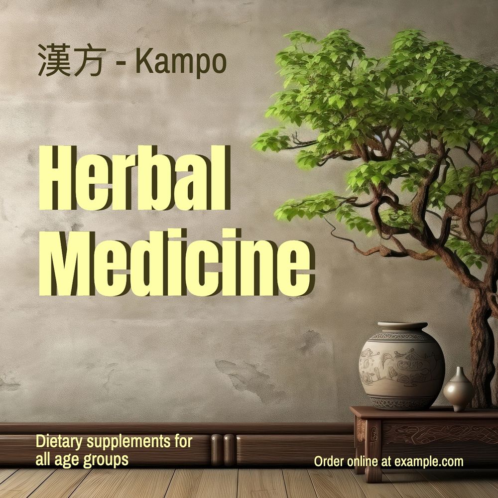 Herbal medicine Instagram post template