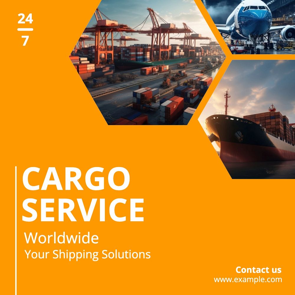 Cargo service Instagram post template