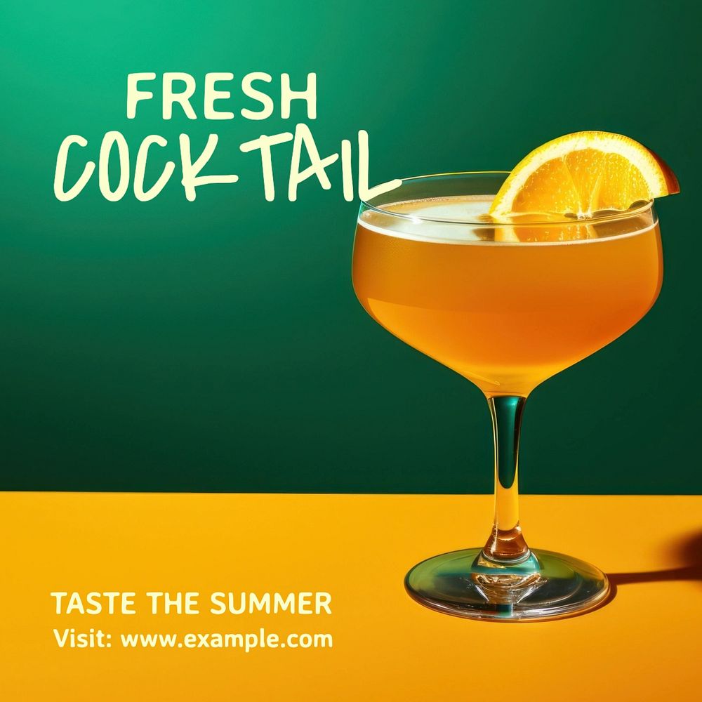 Cocktail Facebook post template