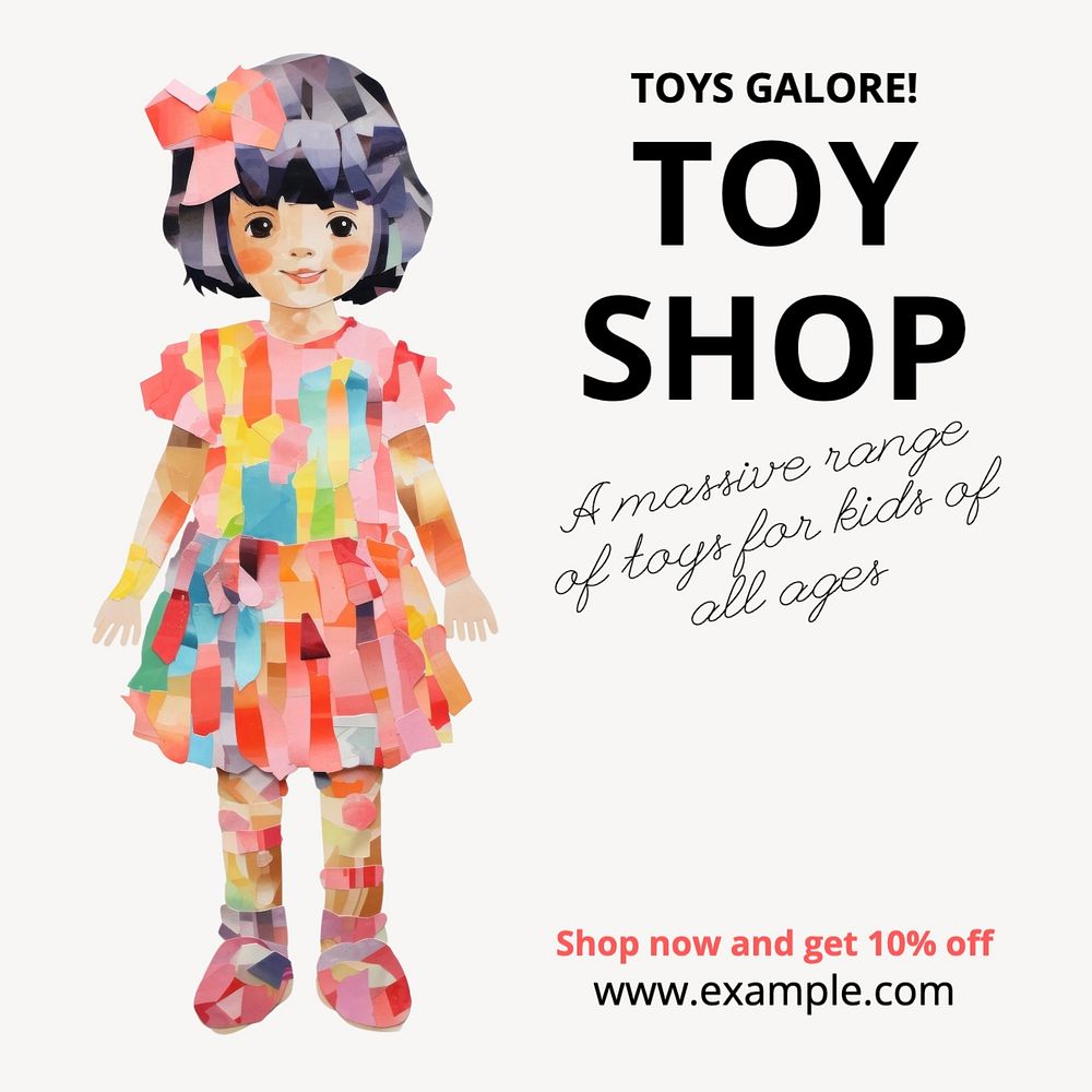 Toy shop Facebook post template