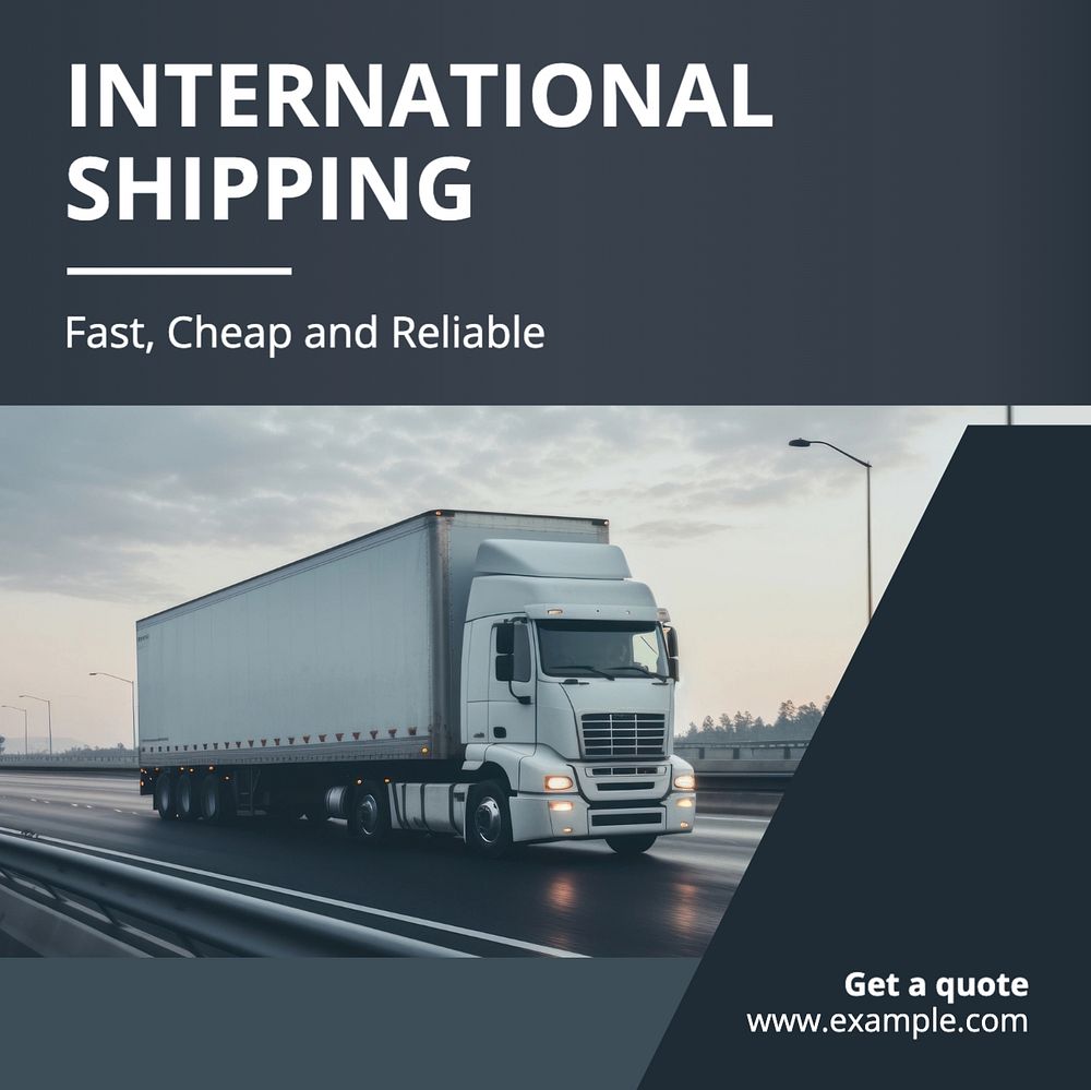 International shipping Facebook post template