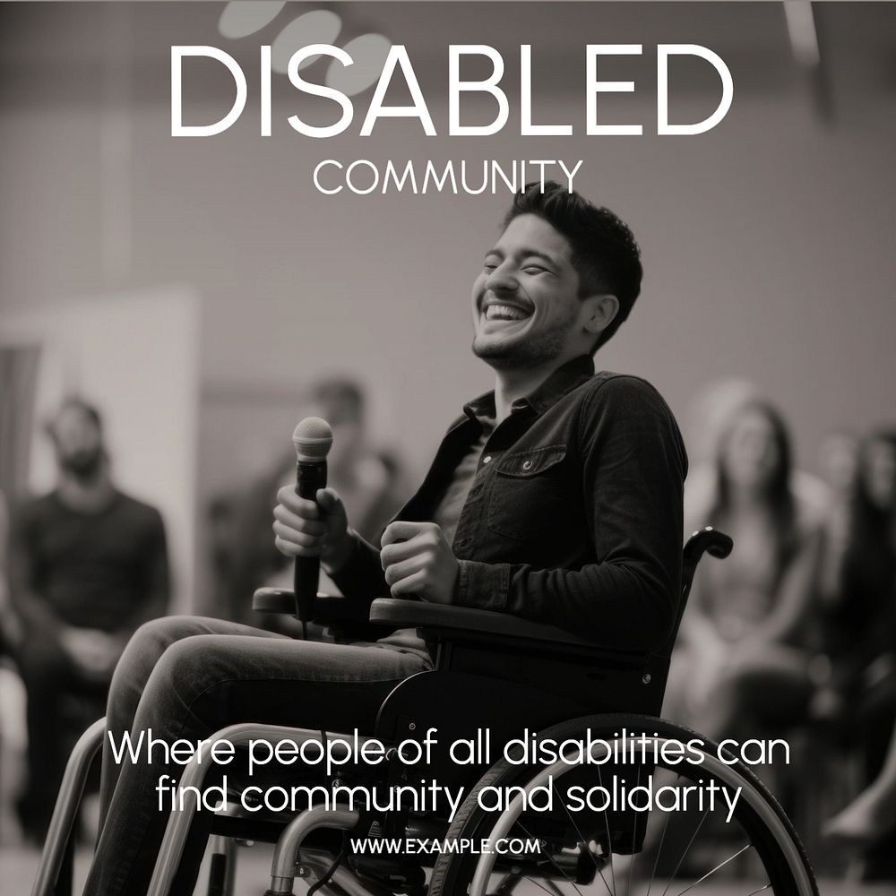 Disabled community Facebook post template