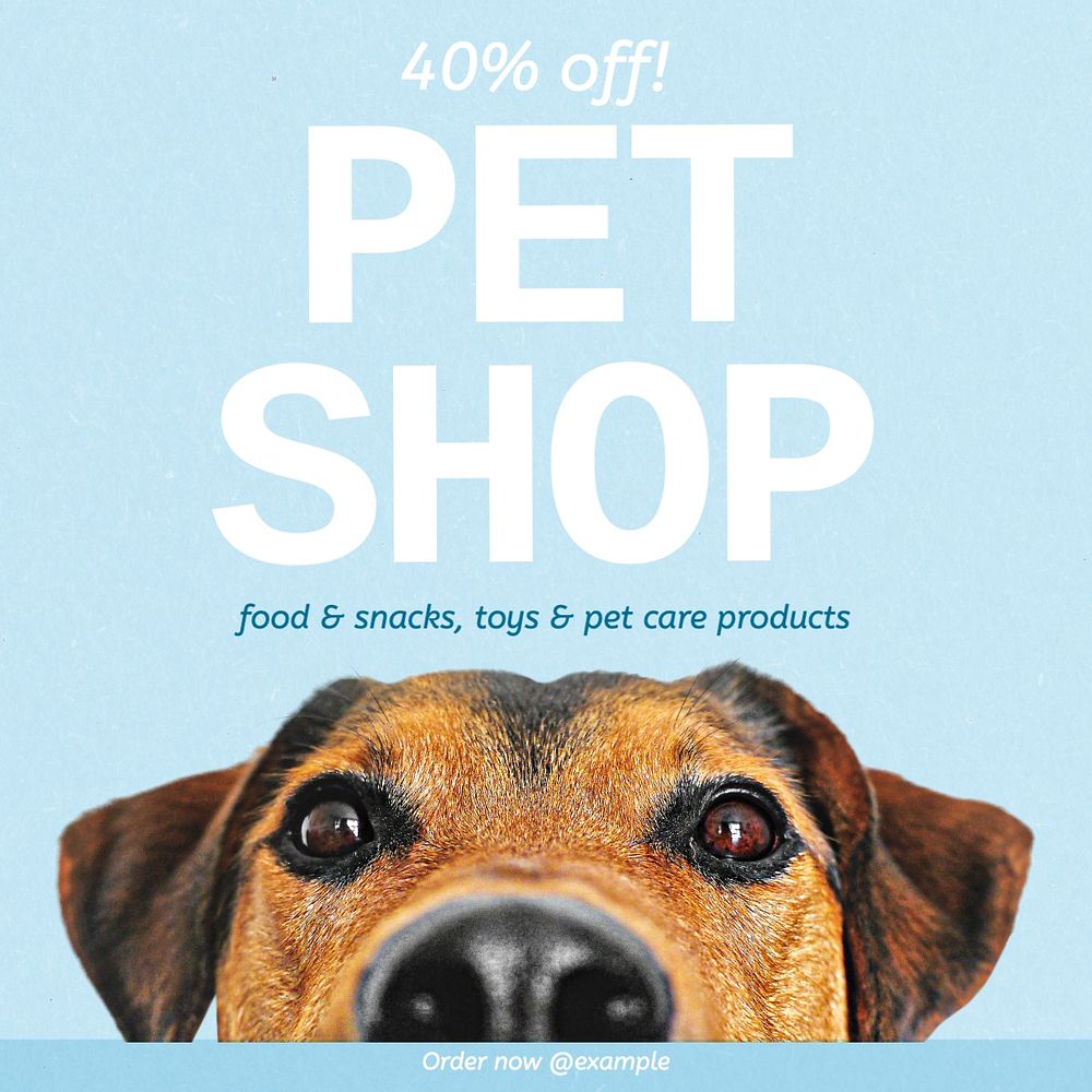 Pet shop Facebook post template