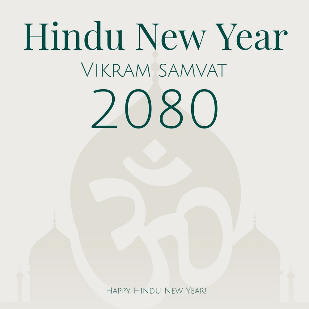 Hindu new year Facebook post template