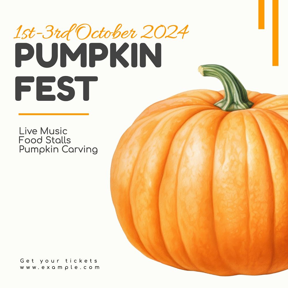 Pumpkin fest Facebook post template