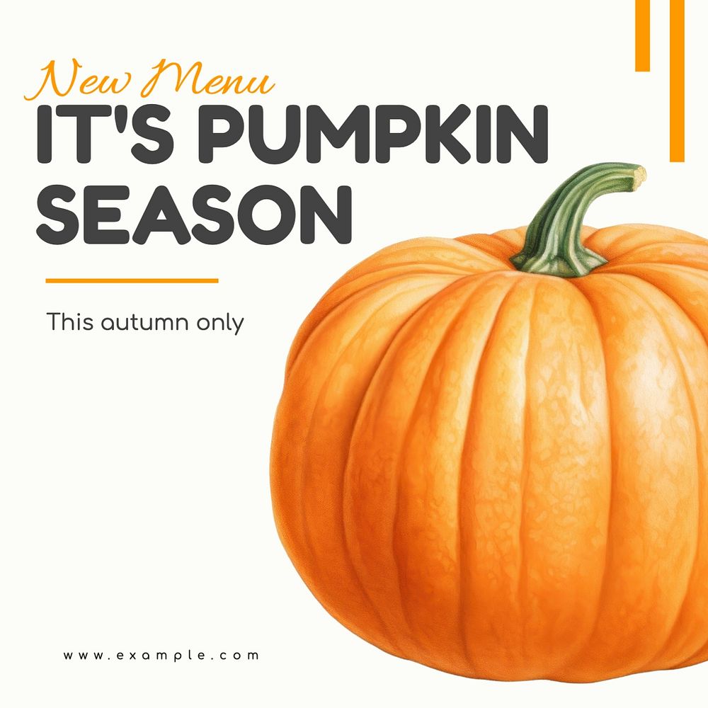 New autumn menu Facebook post template