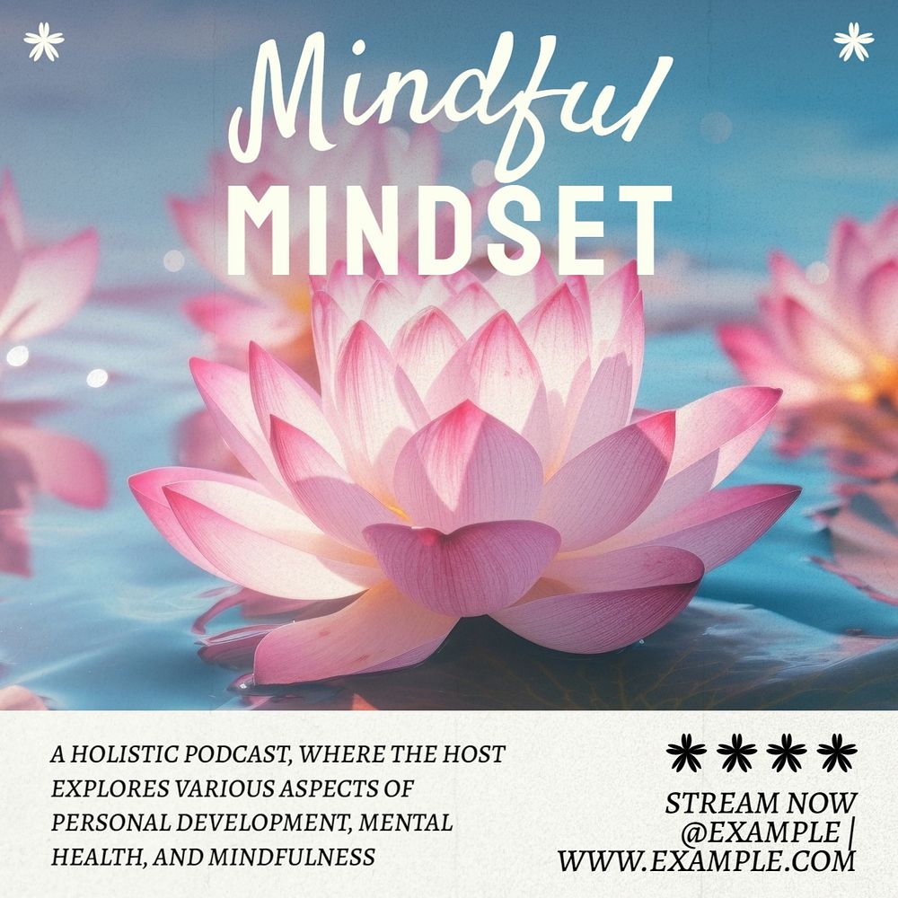 Mindfulness podcast Facebook post template