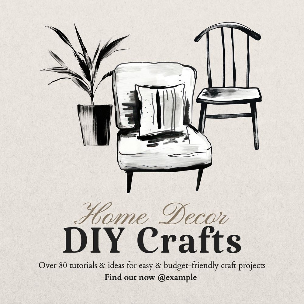 DIY decor crafts Facebook post template