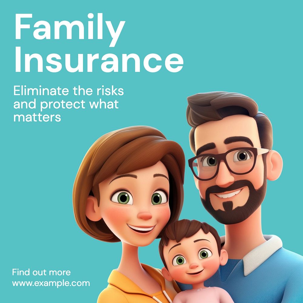 Family insurance Facebook post template