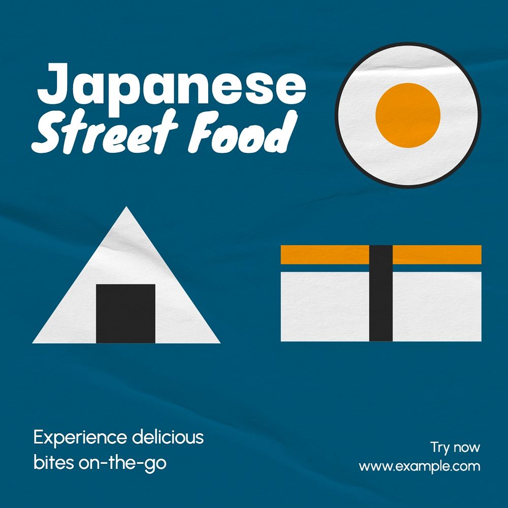 Japanese street food Facebook post template