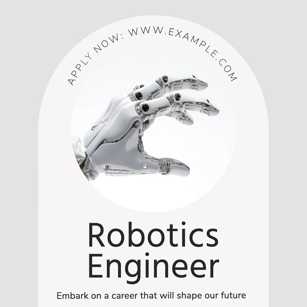 Robotics engineer Instagram post template