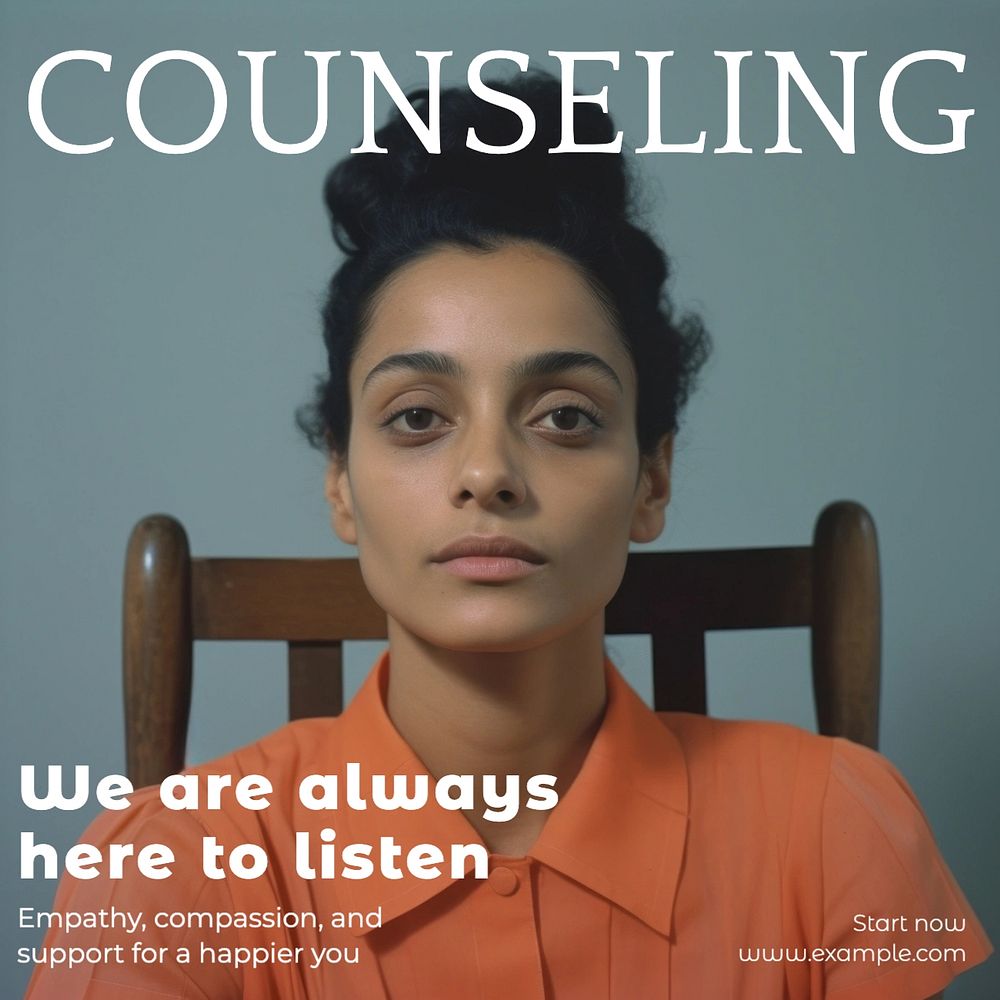 Counseling Facebook post template