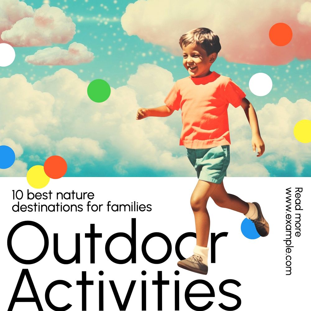 Outdoor family activity Instagram post template