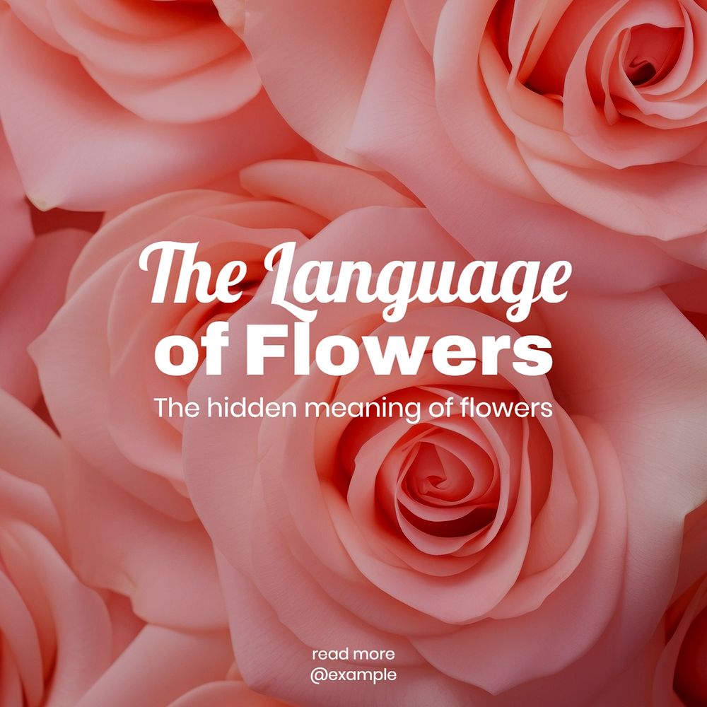 Flower language Instagram post template