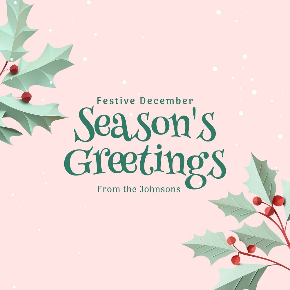 Season's Greetings Instagram post template